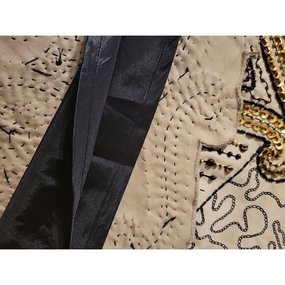 Basil Maude Hand Beaded Embellished A-line Skirt Sz 2 Boho Anthro Art To… - Picture 12 of 13